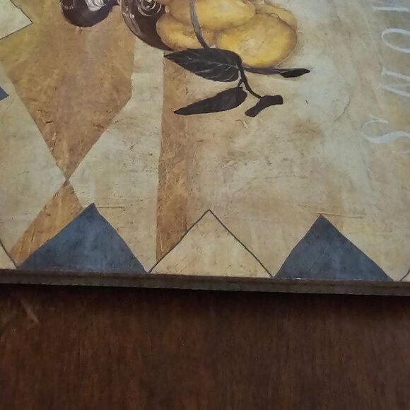 Pimpernel English Lemons Trivet Casserole Stand 8" cork backed vtg artist S.Hely - Picture 7 of 8